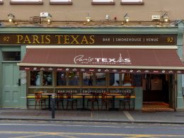 Paris Texas Bar Kilkenny Front of the Venue with sun shade