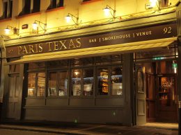 Paris Texas Bar & Restaurant - Outside at Night